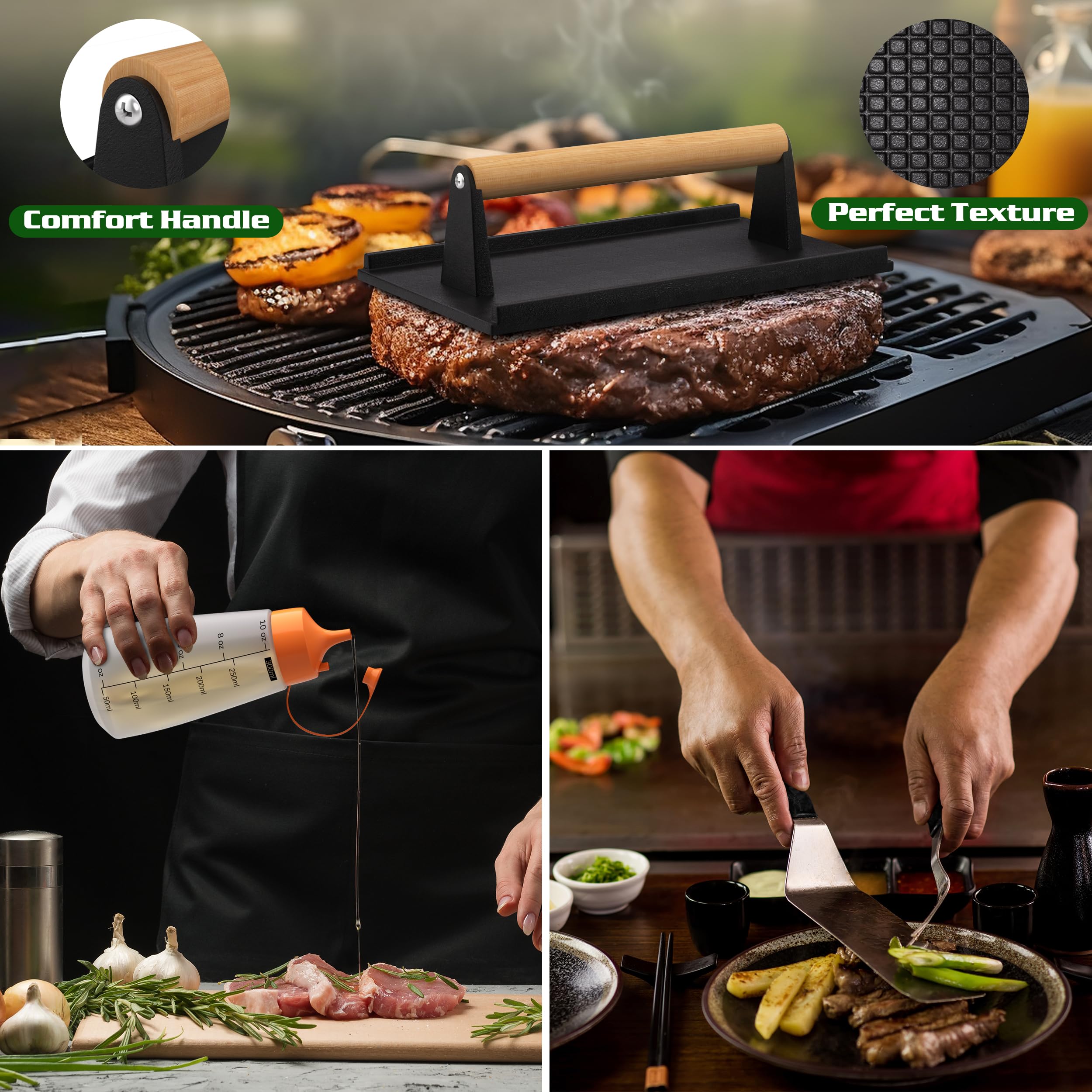 120 Pcs Blackstone Griddle Accessories Upgraded Griddle Accessories Kit - Perfect Flat Top Grill Accessories, Professional Recta